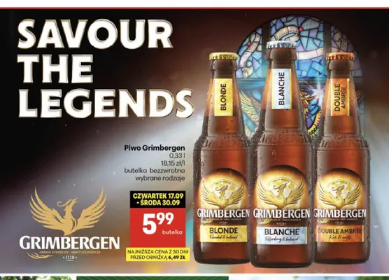 Piwo Grimbergen Double Ambrée promocja w Delikatesy Centrum