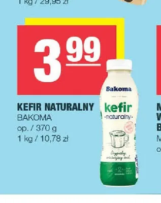 Kefir naturalny Bakoma promocja w SPAR