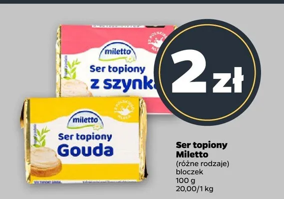 Ser topiony Gouda różne rodzaje bloczek promocja w Netto