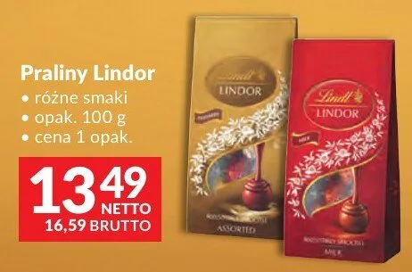 Czekolada Praliny Lindor różne smaki promocja w Makro
