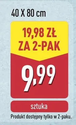 Poszewki z makosatyny 40x80 cm promocja w Aldi