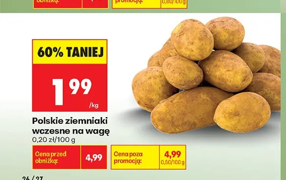 Ziemniaki wczesne polskie promocja w Biedronka