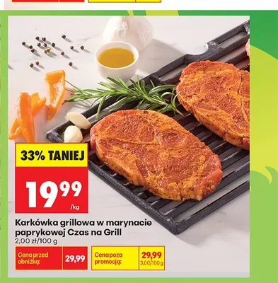 Karkówka grillowa w marynacie paprykowej Czas na Grill promocja w Biedronka