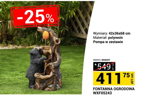 Fontanna ogrodowa WXF05243 promocja w Merkury Market