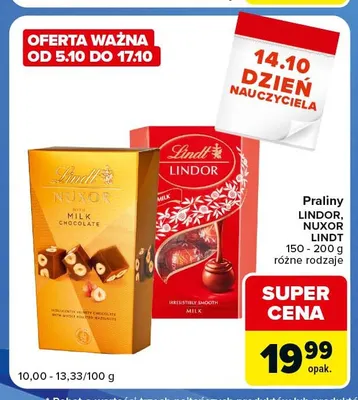 Praliny Lindor Lindt promocja w Carrefour Market