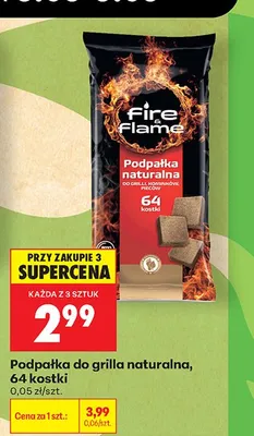 Podpałka do grilla naturalna Fire & Flame promocja w Biedronka