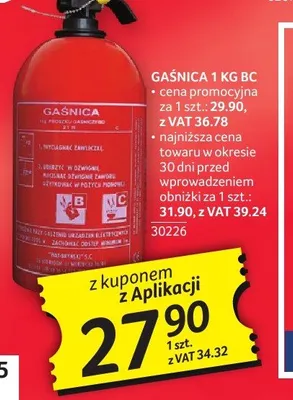 Gaśnica 1kg BC promocja w Selgros