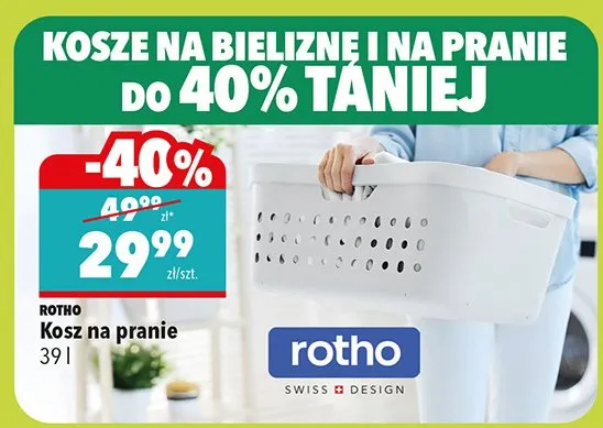 Kosz na pranie 39l promocja w Biedronka