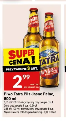 Piwo Tatra Pils Jasne Pełne promocja w Twój Market