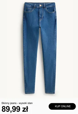Spodnie jeansowe Skinny jeans wysoki stan promocja w C&A