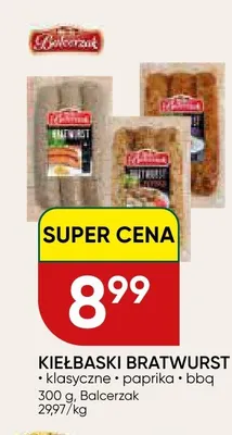 Kiełbaski Bratwurst paprika Balcerzak promocja w Chata Polska