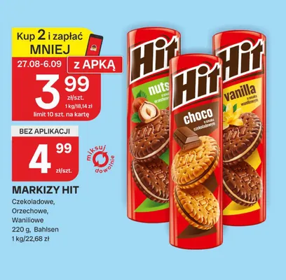 Markizy HIT orzechowe promocja w Chorten