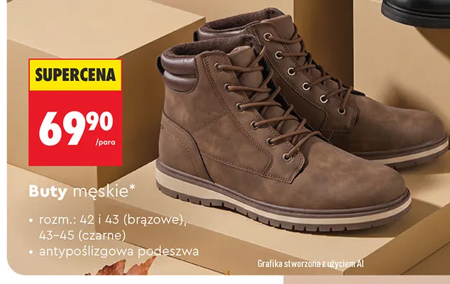 Buty męskie Clevé promocja w Biedronka