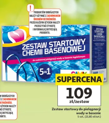 Zestaw startowy do pielęgnacji wody w basenie promocja w Auchan