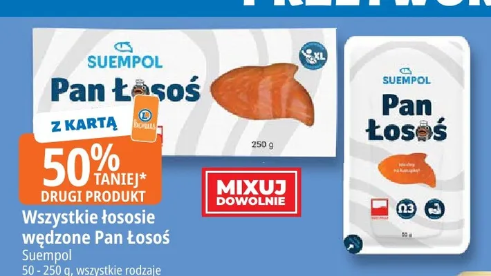 Łososie wędzone Pan Łosoś Suempol promocja w Leclerc