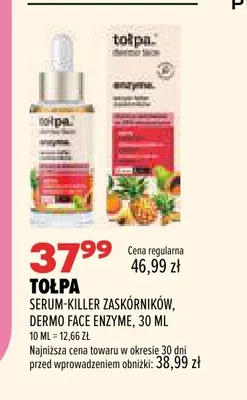 Serum-killer zaskórników Dermo Face Enzyme Tołpa promocja w Drogerie Natura