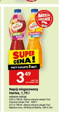 Napój niegazowany Hortex Jabłko Wiśnia promocja w Twój Market