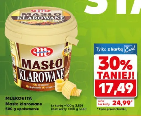 Masło klarowane 500 g Mlekovita promocja w Kaufland