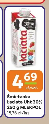 Śmietanka Łaciata UHT 30% promocja w Społem Częstochowa