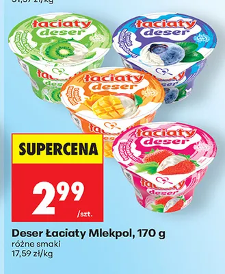 Deser Łaciaty Mlekpol promocja w Biedronka