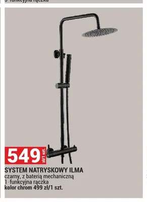 System natryskowy Ilma chrom promocja w Merkury Market