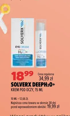 Krem pod oczy DeepH2O+ Solverx promocja w Drogerie Natura