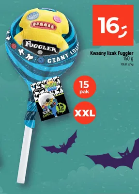 Kwaśny lizak Fuggler 15-pak promocja w Dealz