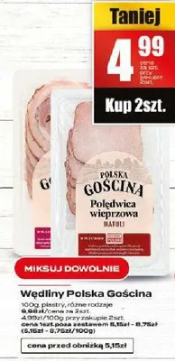 Wędliny polska gościna polędwica wieprzowa promocja w Supeco