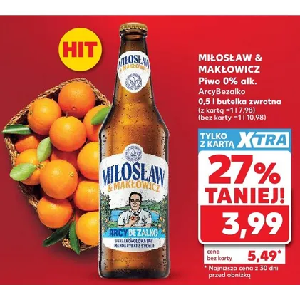 Piwo bezalkoholowe Miłosław & Makłowicz ArcyBezalko promocja w Kaufland