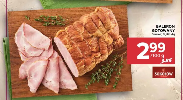 Baleron gotowany Sokołów promocja w Stokrotka