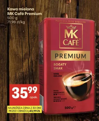 Kawa mielona MK Café Premium promocja w Delikatesy Centrum