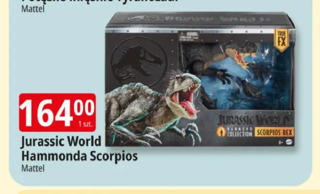 Jurassic World Hammonda Scorpios Mattel promocja w Leclerc