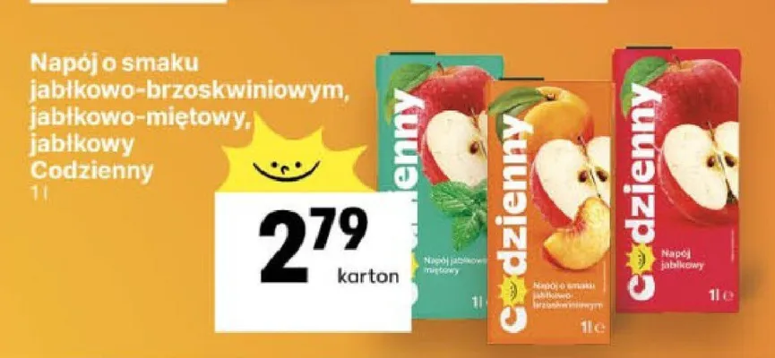 Napój o smaku jabłkowo-miętowym Codzienny promocja w Delikatesy Centrum