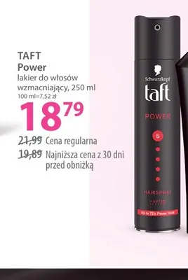 Lakier do włosów wzmacniający Taft Power promocja w Hebe