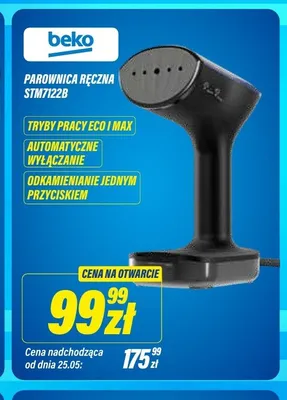 Parownica ręczna Beko STM7122B promocja w RTV EURO AGD