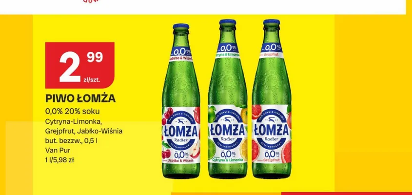 Piwo Łomża promocja w Chorten