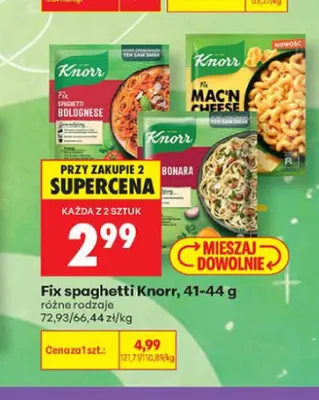 Fix Spaghetti Bolognese Knorr promocja w Biedronka