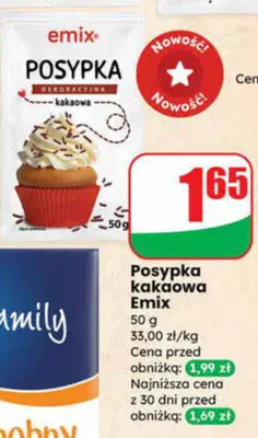 Posypka kakaowa promocja w Dino