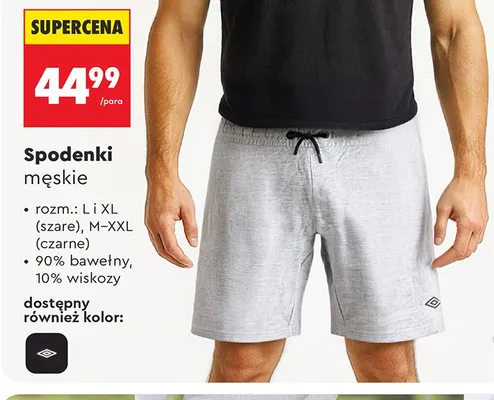 Spodenki męskie Umbro promocja w Biedronka