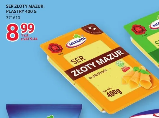 Ser Złoty Mazur plastry Mlekpol promocja w Selgros