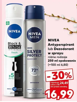 Antyperspirant lub dezodorant w sprayu różne rodzaje 250ml promocja w Kaufland