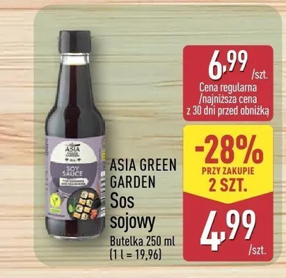 Sos sojowy Asia Green Garden promocja w Aldi