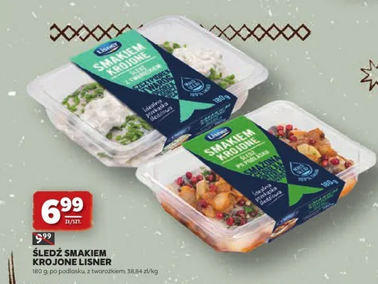 Śledź smakiem krojone z twarożkiem Lisner promocja w Stokrotka
