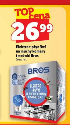 Elektro + płyn 3w1 na muchy komary i mrówki Bros promocja w TOPAZ