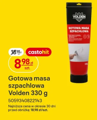 Gotowa masa szpachlowa promocja w Castorama