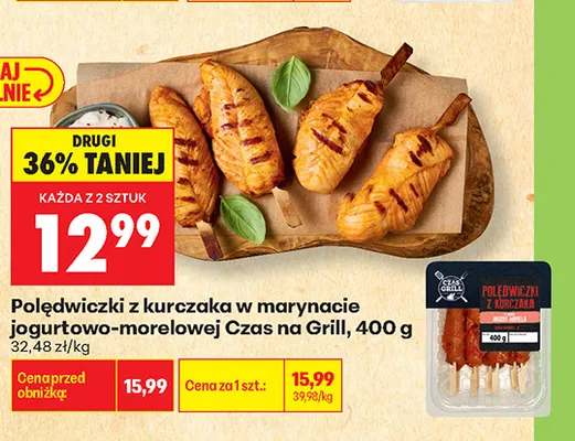 Polędwiczki z kurczaka w marynacie jogurtowo-morelowej Czas na Grill promocja w Biedronka