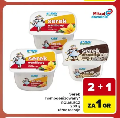 Serek homogenizowany waniliowy Rolmlecz promocja w Carrefour Market