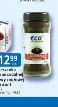 Kawa rozpuszczalna Mieszanka rozpuszczalnej kawy zbożowej i instant ECO+ promocja w Leclerc