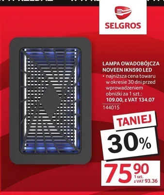 Lampa owadobójcza Noveen IKN590 LED promocja w Selgros