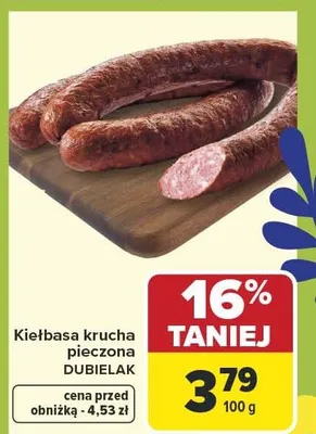 Kiełbasa krucha pieczona promocja w Carrefour